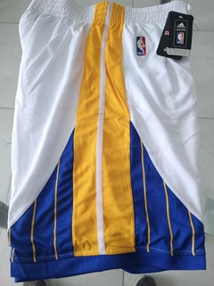 Short NBA Golden State Warriors Blanco con bolsillos Basquet en internet