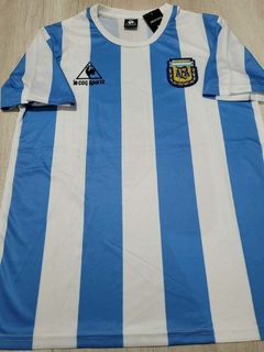 Camiseta LecoqSportif Retro Argentina Titular 1986 Maradona 10 #SALE #RODAINDUMENTARIA - comprar online