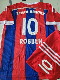 Kit Niño Camiseta + Short Adidas Bayern Munich Robben 10 2014 2015 - Roda Indumentaria