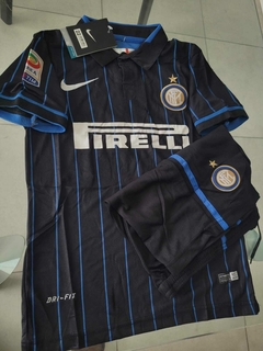 Kit Niño Camiseta + Short Nike Inter Suplente Azul 2014 2015 en internet