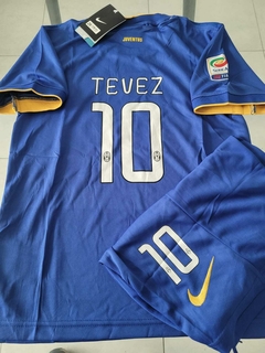 Kit Niño Camiseta + Short Nike Juventus Azul Tevez 10 2014 2015