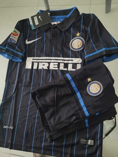 Kit Niño Camiseta + Short Nike Inter Suplente Azul 2014 2015 - comprar online