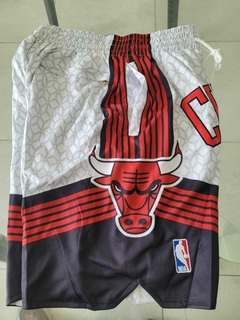 Short Basquet Chicago Bulls Blanco Con Bolsillos Nba - comprar online