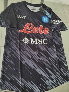 Camiseta EA7 Napoli Suplente Negra 2023 2024 #SALE en internet