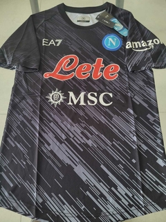 Camiseta EA7 Napoli Suplente Negra 2023 2024 #SALE