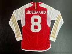 Camiseta Adidas Arsenal HeatRdy Manga Larga Titular Odegaard 8 2023 2024 Match