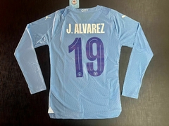 Camiseta Puma Manchester City Manga Larga Titular Julian Alvarez 19 2023 2024 Match
