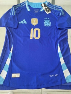 Camiseta adidas Argentina HeatRdy Azul Messi 10 Parche Campeon 2024 2025 3 Estrellas Match