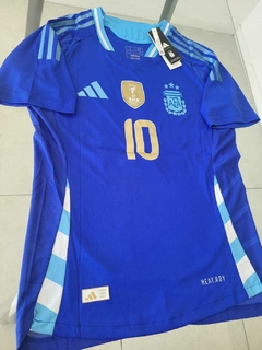 Camiseta adidas Argentina HeatRdy Azul Messi 10 Parche Campeon 2024 2025 3 Estrellas Match en internet