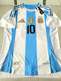 Camiseta adidas Argentina HeatRdy Titular Messi 10 Parche Campeon 2024 2025 3 Estrellas Match - comprar online