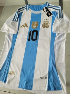Camiseta adidas Argentina HeatRdy Titular Messi 10 Parche Campeon 2024 2025 3 Estrellas Match en internet