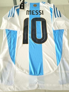 Camiseta adidas Argentina HeatRdy Titular Messi 10 Parche Campeon 2024 2025 3 Estrellas Match