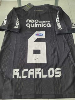 Camiseta Nike Retro Corinthians Negra Roberto Carlos 6 2010 2011