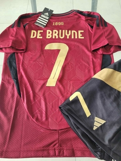 Kit Niño Camiseta + Short Belgica Titular De Bruyne #7 2024 2025