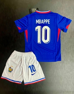 Kit Niño Camiseta + Short Francia Titular Mbappe #10 2024 2025 - Roda Indumentaria