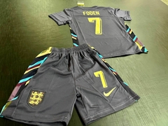 Kit Niño Camiseta + Short Inglaterra Suplente Negra Foden #7 2024 2025 - comprar online