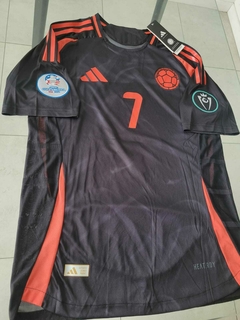 Camiseta Adidas Colombia HeatRdy Negra Suplente Luis Diaz 7 2024 2025 Match - Roda Indumentaria