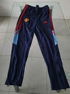 Pantalon Entrenamiento Adidas Manchester United Azul 2023 2024 Entrenamiento