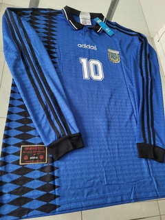 Camiseta Adidas Retro Argentina Manga Larga Azul Maradona 10 1994 en internet