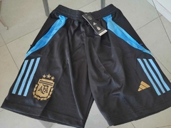 Short Adidas Argentina Negro Con Bolsillos 2024 2025 RODAINDUMENTARIA