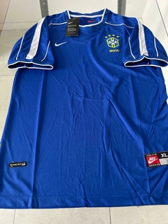 Camiseta Nike Retro Brasil Suplente Azul 1998 #SALE