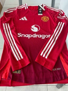 Camiseta Adidas HeatRdy Manchester United Titular Manga Larga 2024 2025 Match