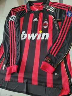 Camiseta Manga Larga Adidas Milan Retro Titular Ronaldo Nazario 99 2006 2007