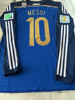 Camiseta Adidas Retro Argentina Manga Larga Azul Messi 10 2014 - tienda online