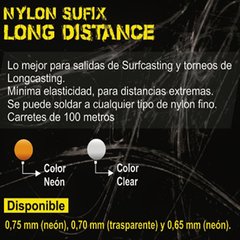 NYLON SUFIX LONG DISTANCE SHOCK LEADER - comprar online