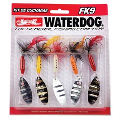 KIT DE 5 CUCHARAS GIRATORIAS N°3 MOUCHE WATERDOG KIT FK9