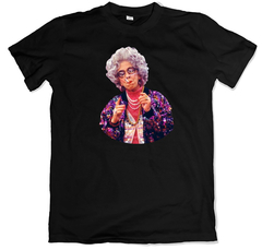 Remera series clásicas the nanny la niñera abuela yetta negra