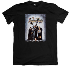 Remera cine poster adams family los locos adams negro