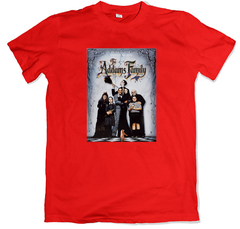 Remera cine poster adams family los locos adams rojo