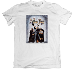 Remera cine poster adams family los locos adams blanco