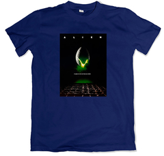 Remera cine poster alien el octavo pasajero azul marino