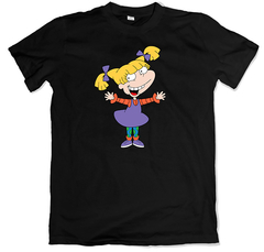 Remera dibujos animados retro rugrats angélica negra