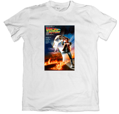 Remera cine poster back to the future volver al futuro blanca