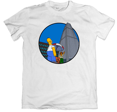 Remera los simpson baño en torre klav kalash homero versus la ciudad de new york blanca