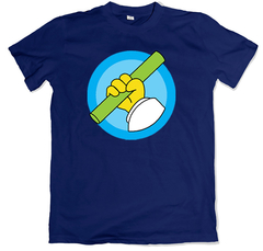 Remera los simpson inerte barra de carbón azul marino