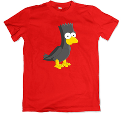 Remera los simpson la casita del horror bart cuervo never more roja