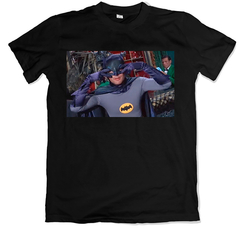 Remera retro meme batitwist batman 1966 adam west negra