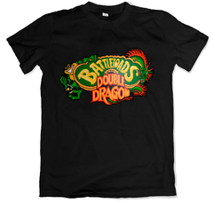 Remera videojuegos clásicos nintendo sega battletoads y double dragon negro