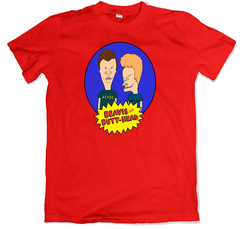 Remera dibujos animados retro mtv beavis and butthead roja