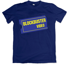 Remera retro blockbuster azul marino