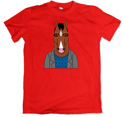 Remera dibujos animados bojack horseman roja