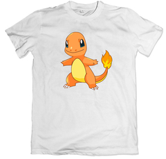 Remera animé pokemon charmander blanca