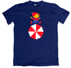 Remera videojuegos family game charlie circus azul marino