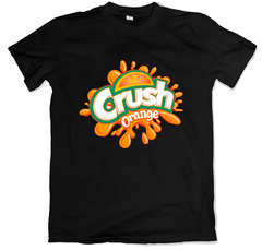 Remera retro bebidas crush negra