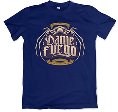 Remera podcast series game of thrones house of the dragon posta fm Dame Fuego Fio Sargenti azul marino