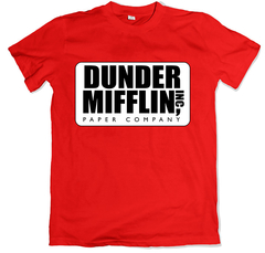 Remera series the office dundler mifflin roja